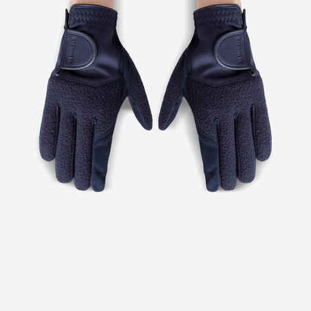 Women's golf pair of winter gloves - CW navy blue