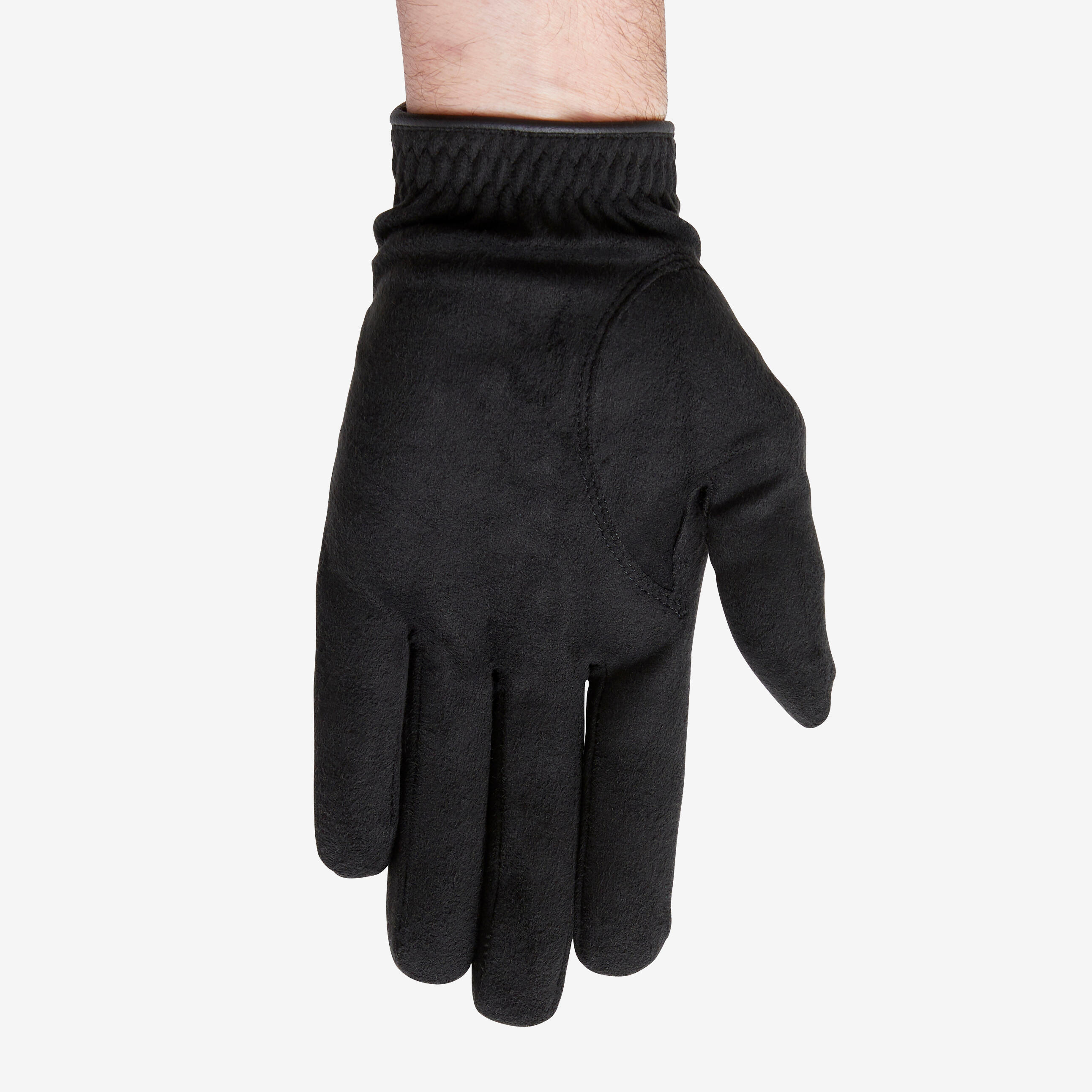 Men's pair of golf rain gloves - RW black 3/5