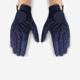 Paire de gants golf pluie femme, RW bleu marine