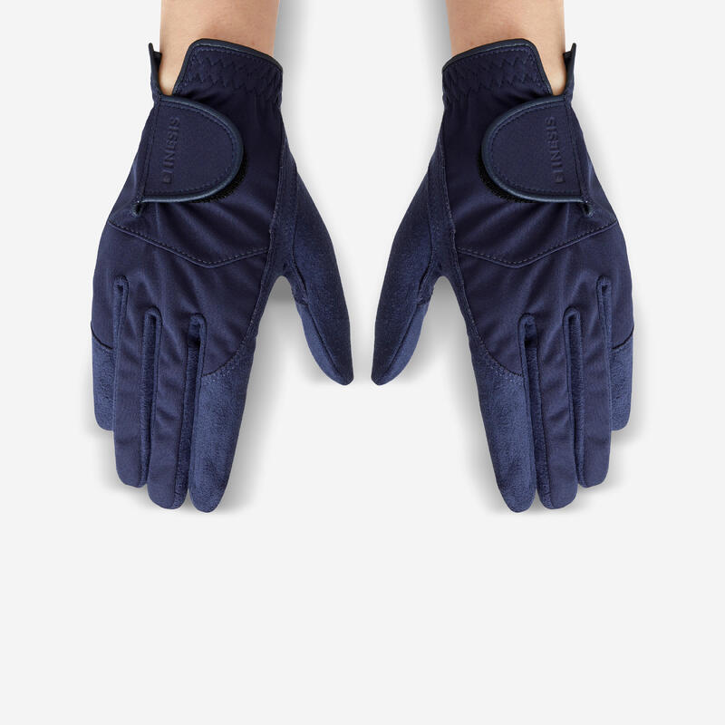 Paire de gants golf pluie Femme - RW bleu marine