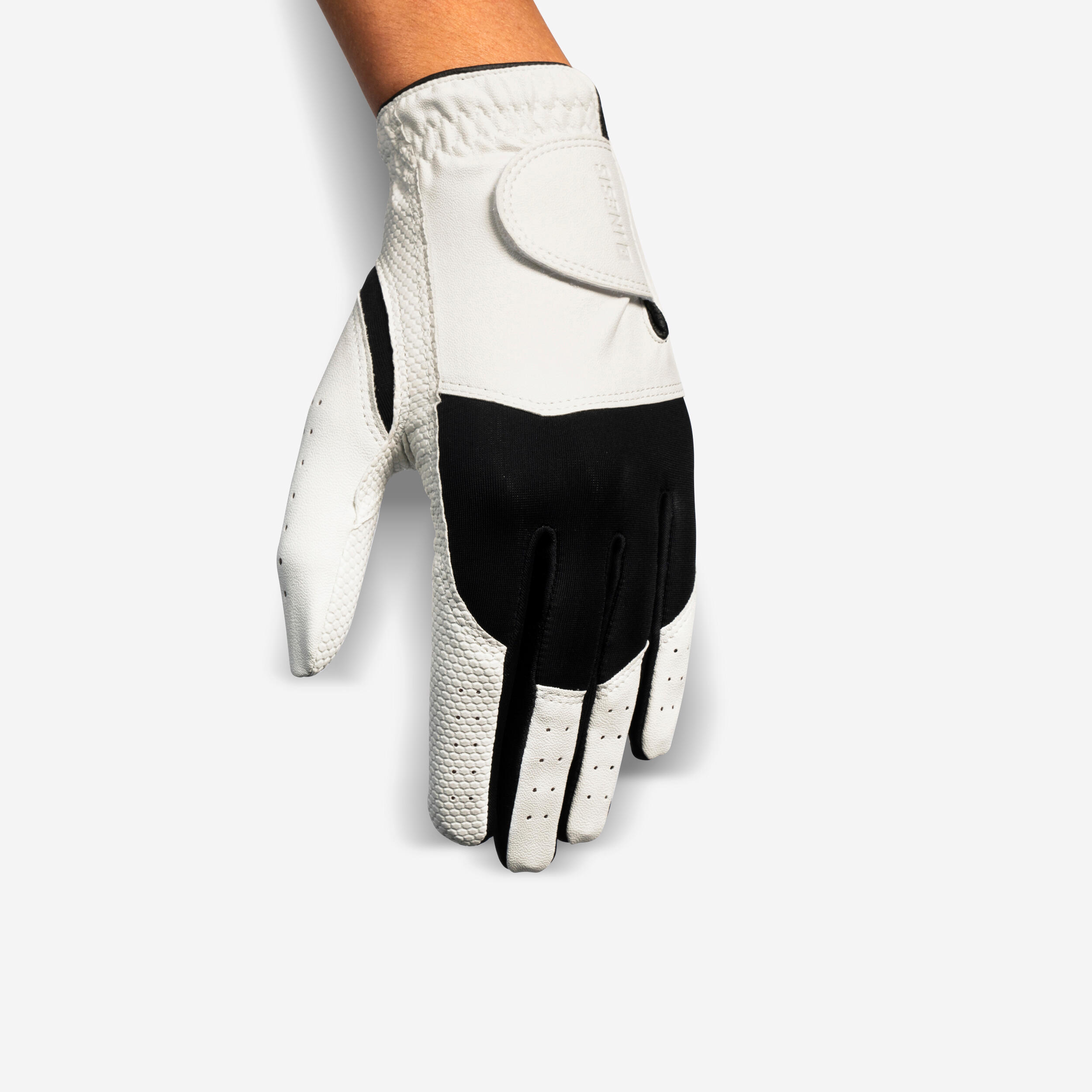 Kids’ left-handed golf glove for right-handed player 100 white