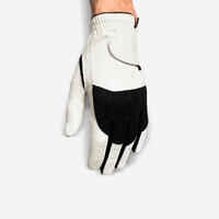 Men’s golf glove right handed, 100 white & black