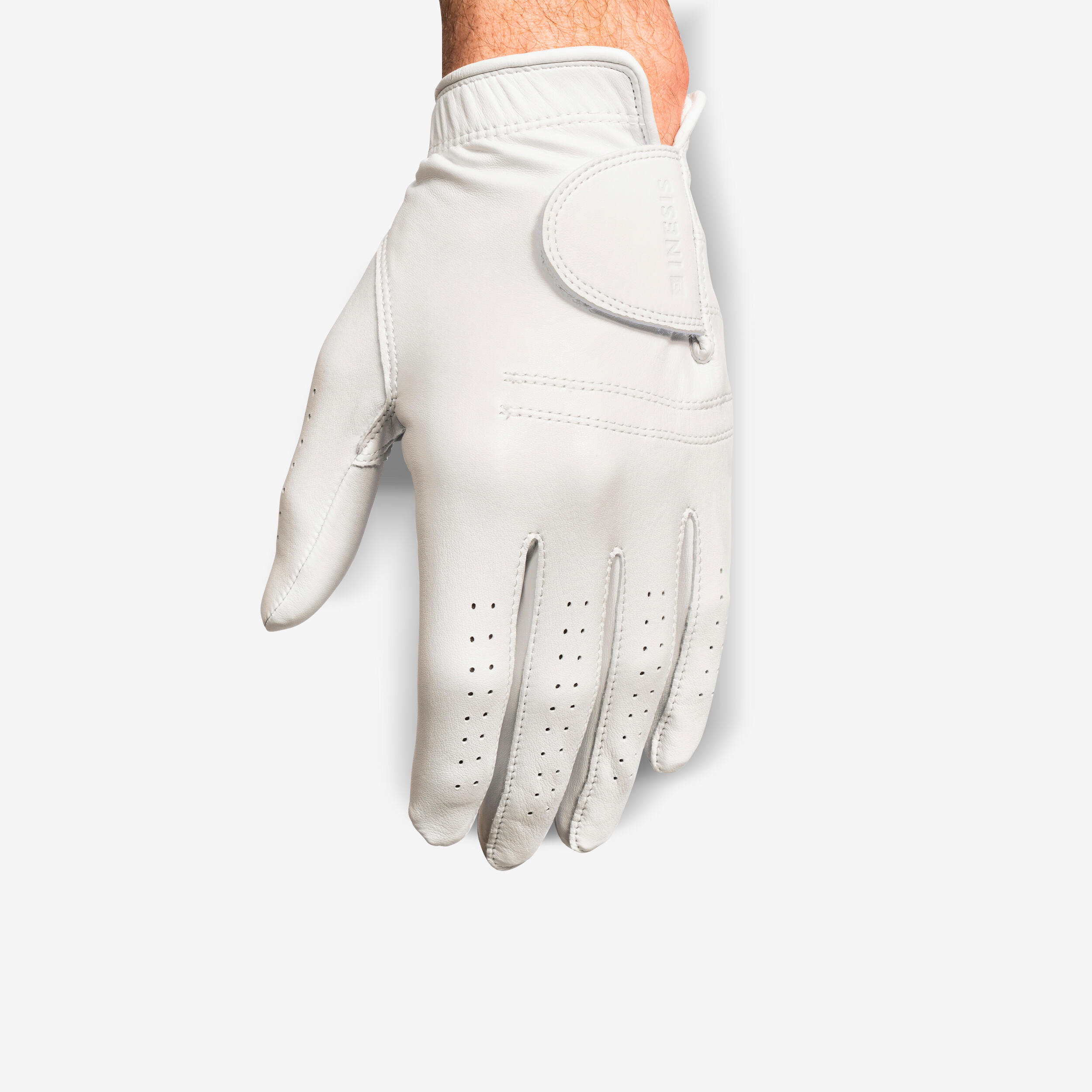Men’s Cabretta left-handed golf glove for right-handed player Tour white