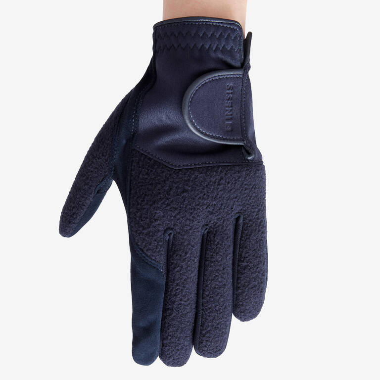 Sepasang sarung tangan golf musim dingin wanita CW navy blue