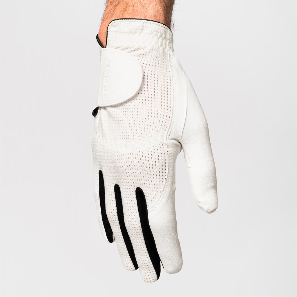 Men's left-handed WW golf gloves - white