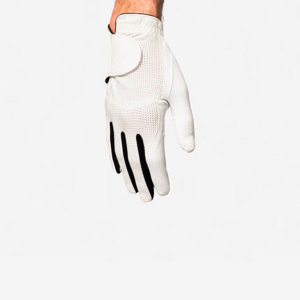 Golfhandschuh rechte Hand für Linkshänder, atmungsaktiv weiss