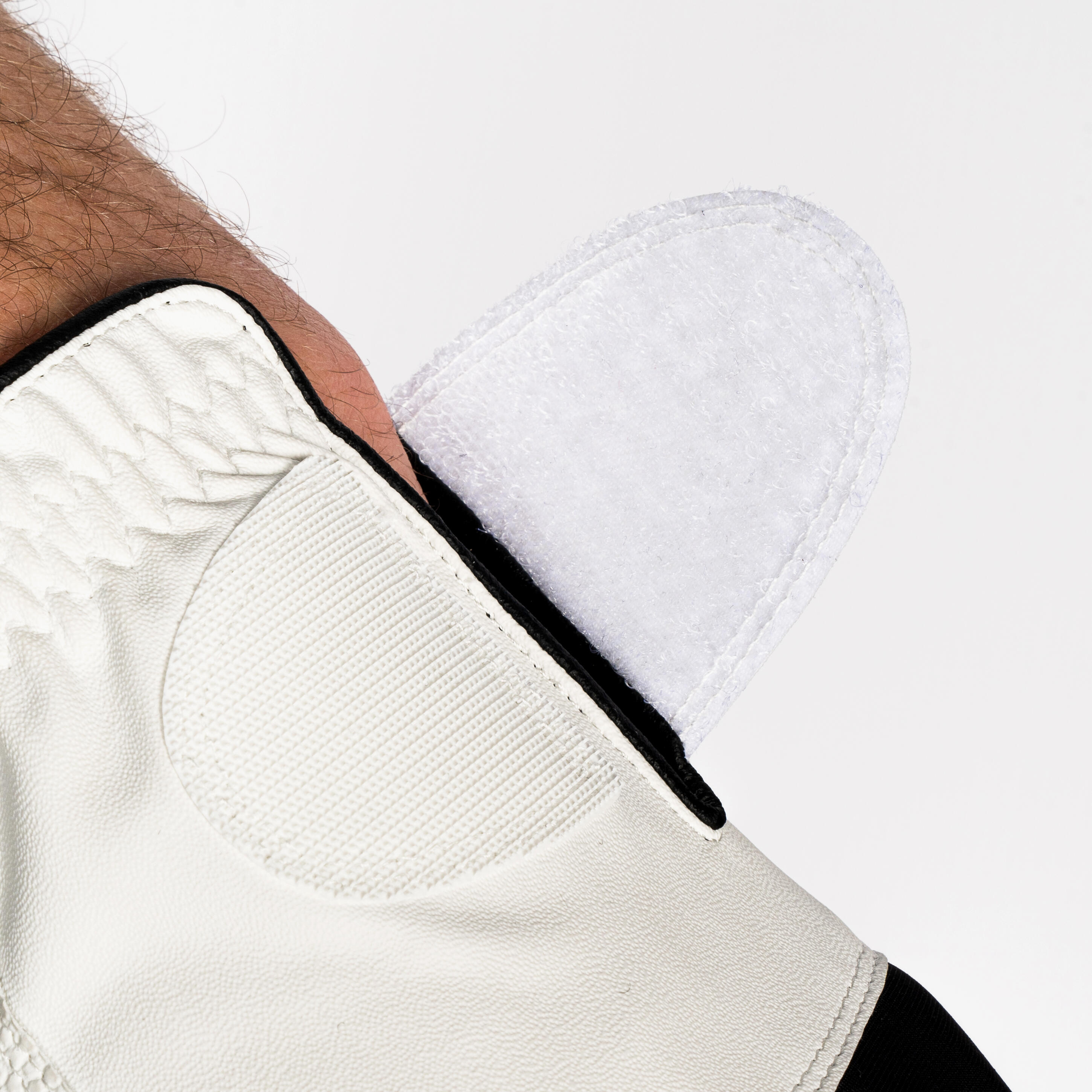 Men's RH Golf Glove - Resistance 100 White/Black - INESIS