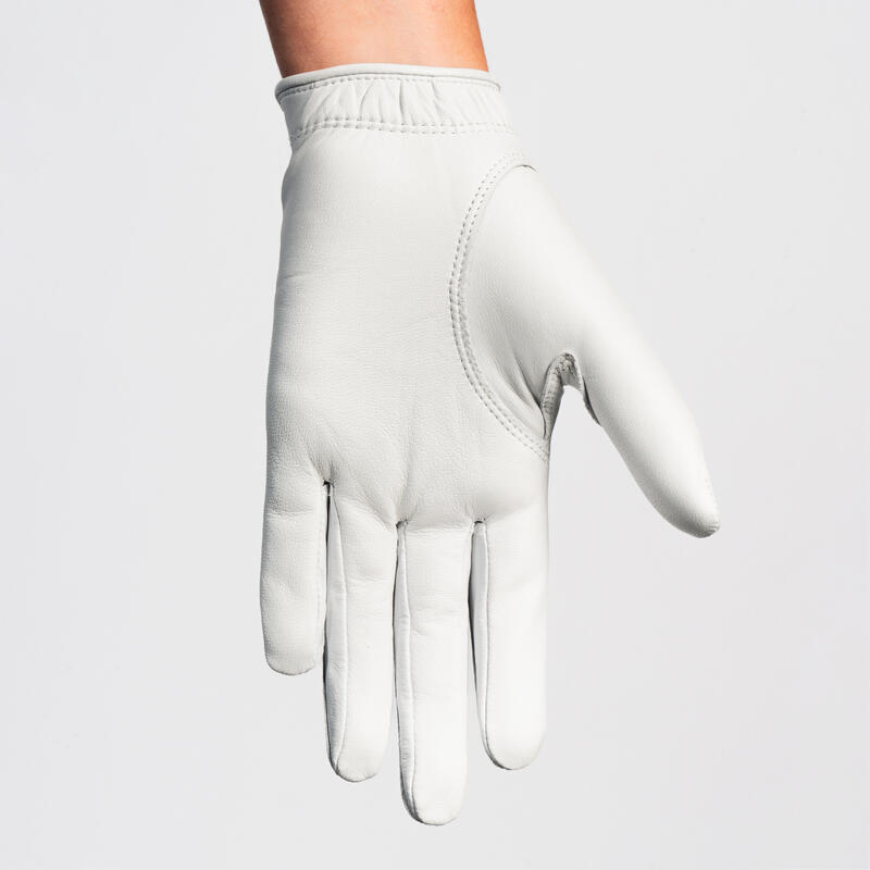 Cabretta golfhandschoen voor dames rechtshandig 900 wit
