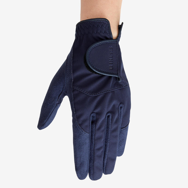 WOMEN'S GOLF RAIN GLOVES PAIR RW NAVY BLUE Decathlon