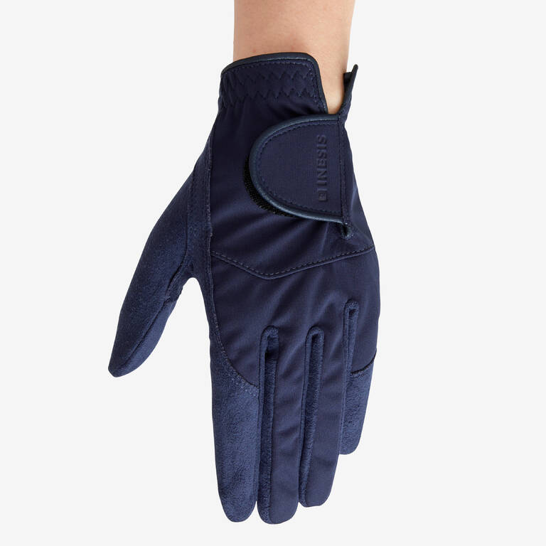 WOMEN'S GOLF RAIN GLOVES PAIR - RW NAVY BLUE