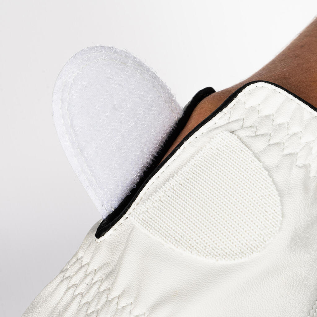 WOMEN'S GOLF GLOVE LEFT HANDED - 500 WHITE