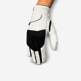Gant golf femme gauchère, 100 blanc et noir