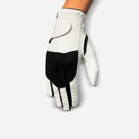 Women’s golf glove left handed, 100 white and black