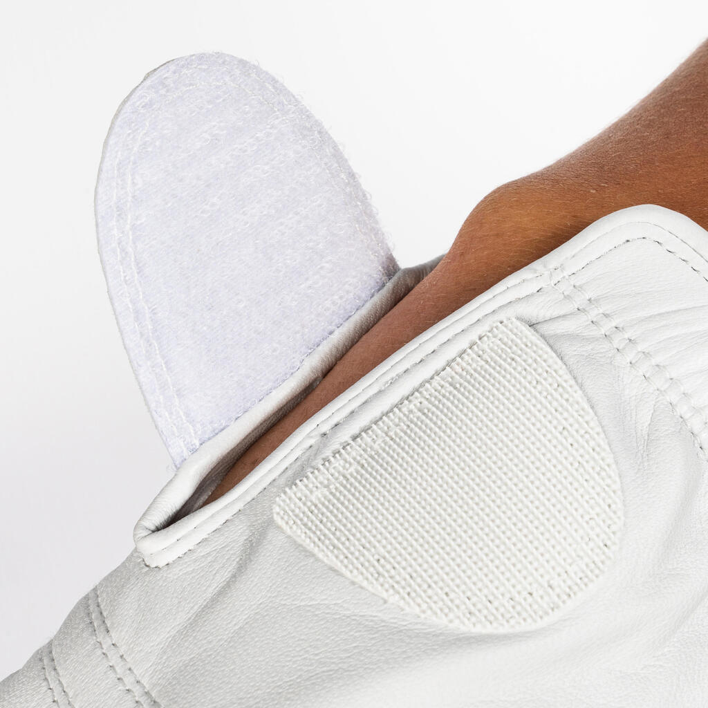 WOMEN'S GOLF GLOVE CABRETTA LEFT HANDED - 900 WHITE