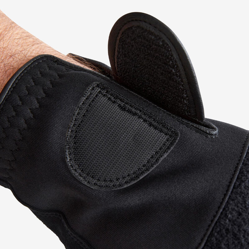 Men's winter golf gloves pair CW black INESIS Decathlon