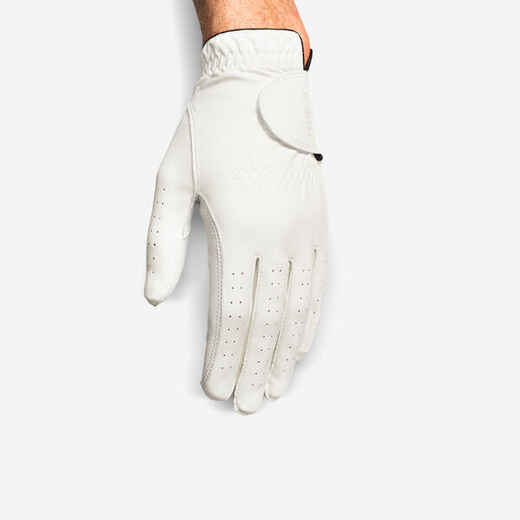 Guante de golf diestro blanco para hombre 500