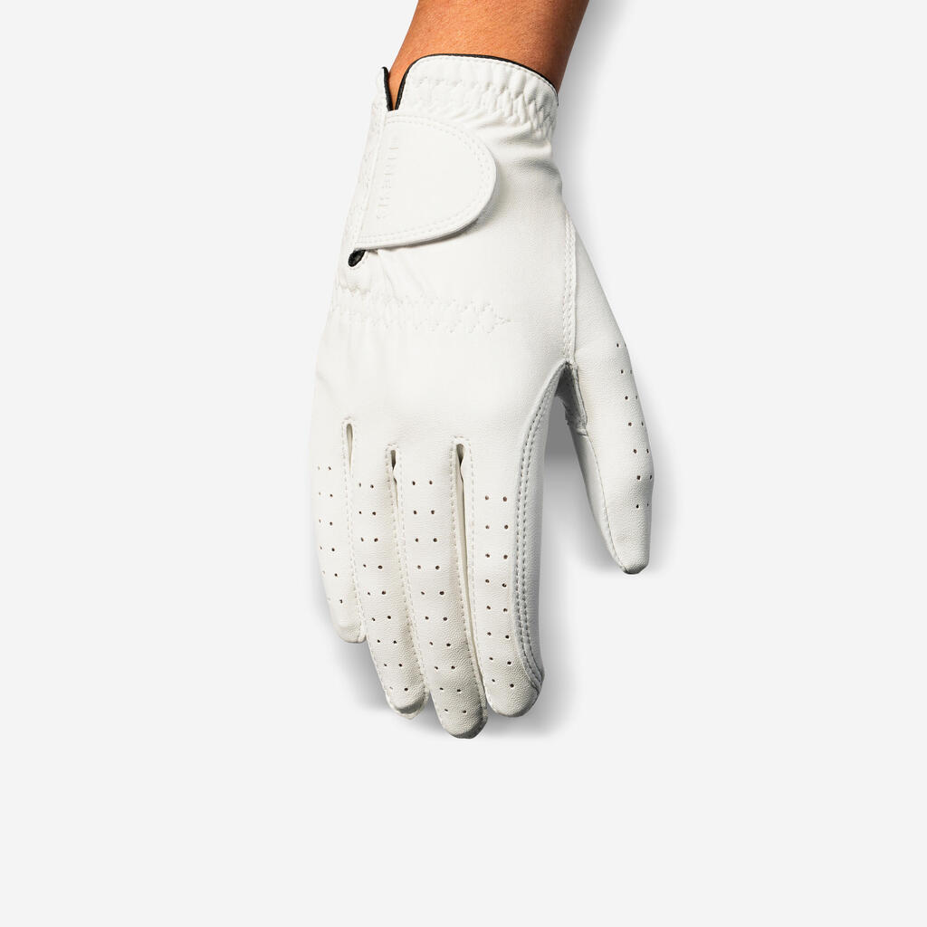 Dámska golfová rukavica Soft pre ľaváčky biela