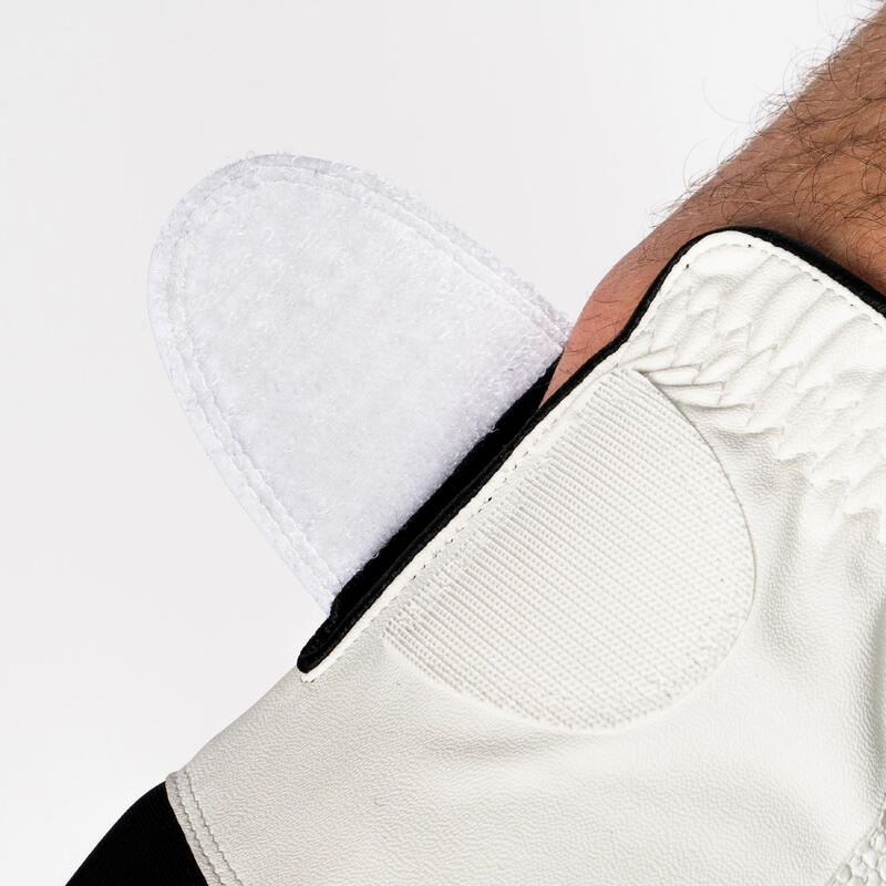 Golfhandschoen voor heren 100 linkshandig wit/zwart