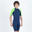 Surfanzug Shorty Surfen Kinder 1,5 mm Yulex100® blau/grün