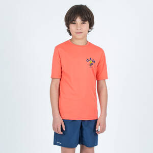 Kid’s short-sleeved anti-UV T-Shirt - 100 Graph orange