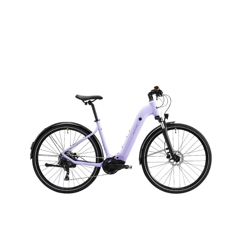 Elektrische hybridefiets middenmotor laag frame E-ACTV 500 lavendel