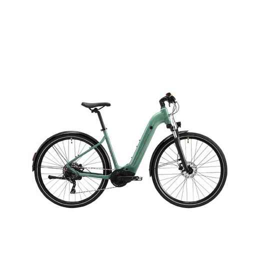 Low Frame Mid-Drive Motor Electric Hybrid Bike E-ACTV 500 - Green