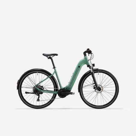 Elektrinis hibridinis dviratis žemu rėmu „E-ACTV 500“, žalias