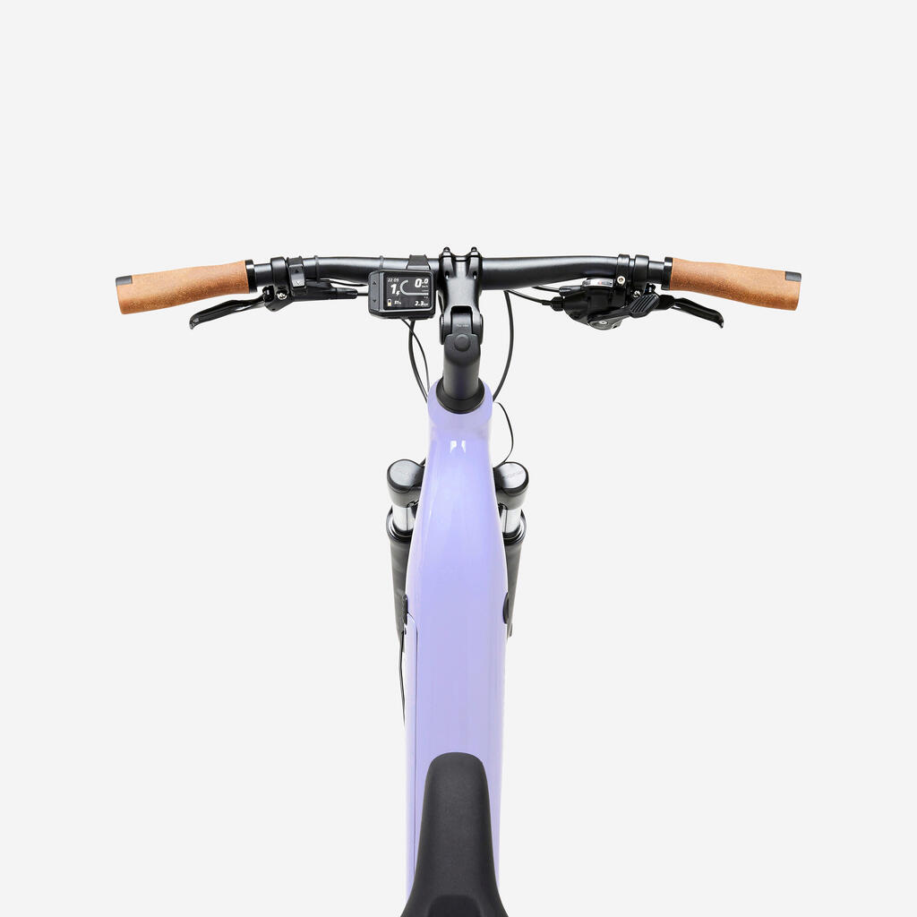 High Frame Mid-Drive Motor Electric Hybrid Bike E-ACTV 500 - Lavender