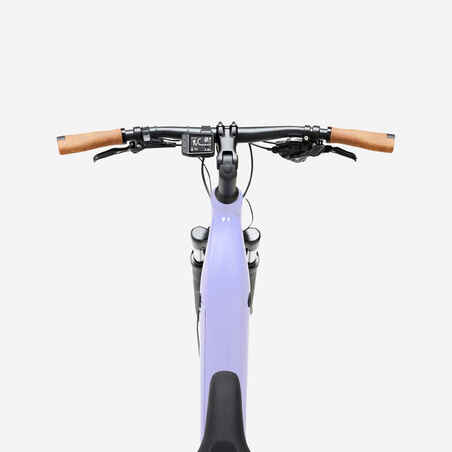 Elektrinis hibridinis dviratis aukštu rėmu „E-ACTV 500“, levandų spalvos