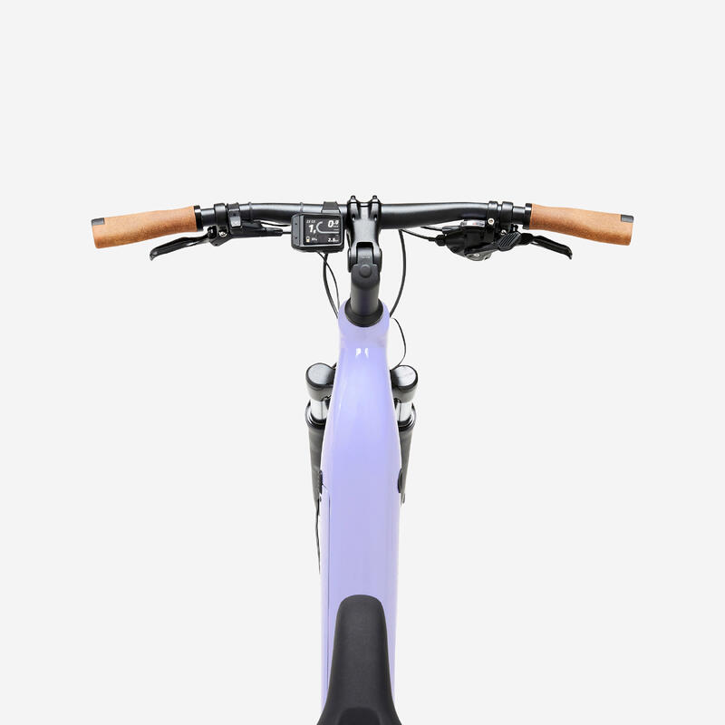 Vélo tout chemin électrique à moteur central et cadre bas, E-ACTV 500 lavande