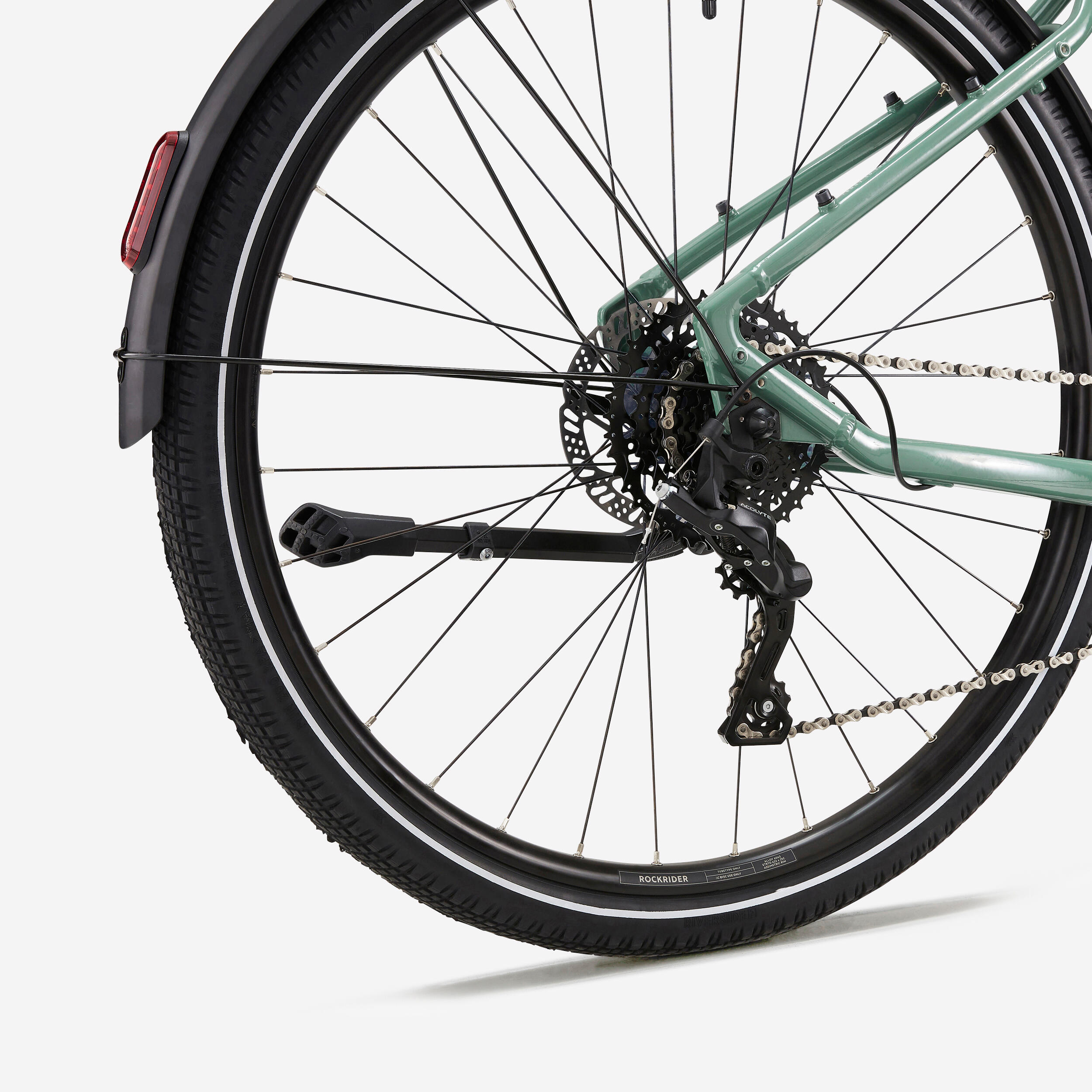 Bici elettrica a pedalata assistita trekking E-ACTV 500 motore centrale verde 4/6