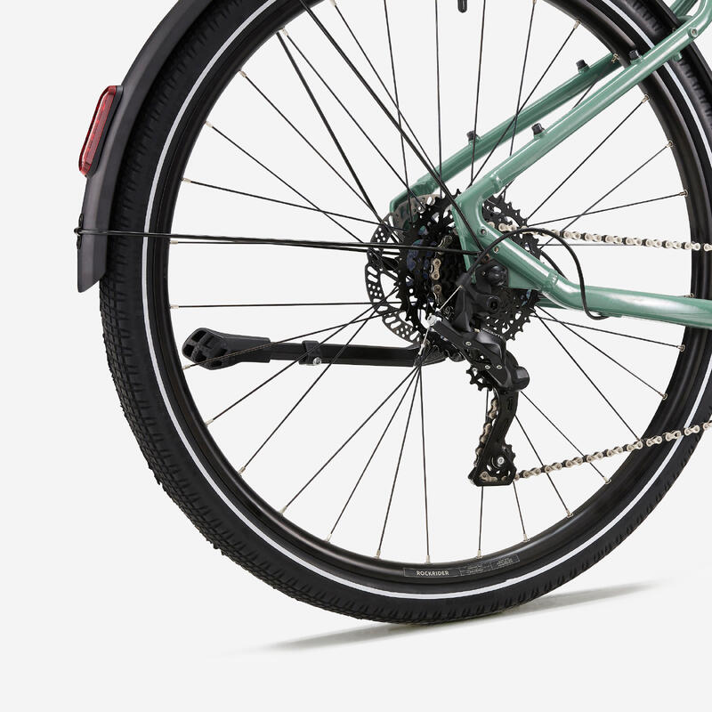 Vélo tout chemin électrique à moteur central et cadre bas, E-ACTV 500 vert