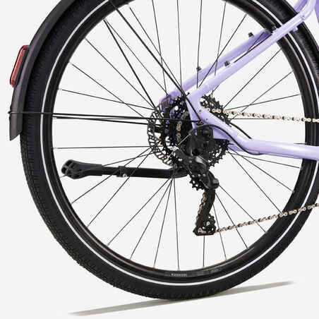 Elektrinis hibridinis dviratis aukštu rėmu „E-ACTV 500“, levandų spalvos