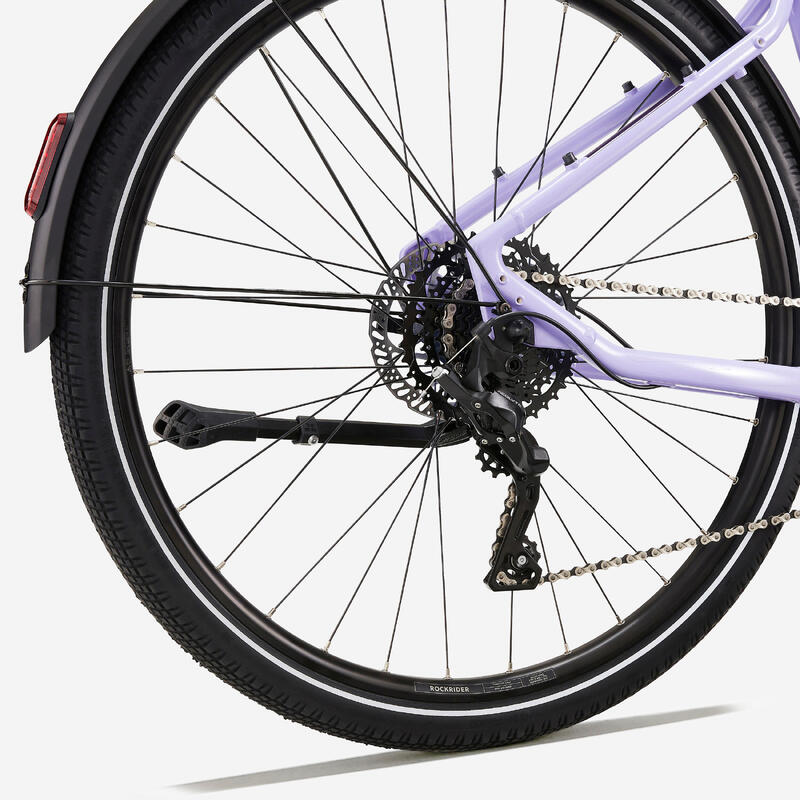 Vélo tout chemin électrique à moteur central et cadre bas, E-ACTV 500 lavande