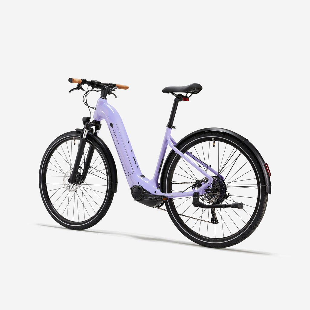 Trekingový elektrobicykel E-ACTV 500 stredový motor nízky rám fialový