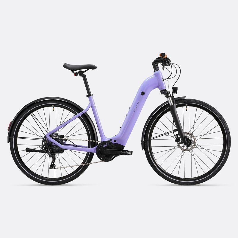 Bicicleta Elétrica de Trekking Motor Central e Quadro Baixo E-ACTV 500 Lavanda