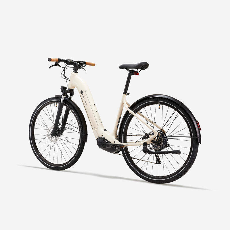 Bici elettrica a pedalata assistita trekking E-ACTV 500 motore centrale beige