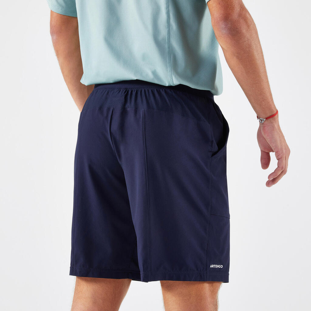 Short de tennis homme respirant - artengo dry vert de gris