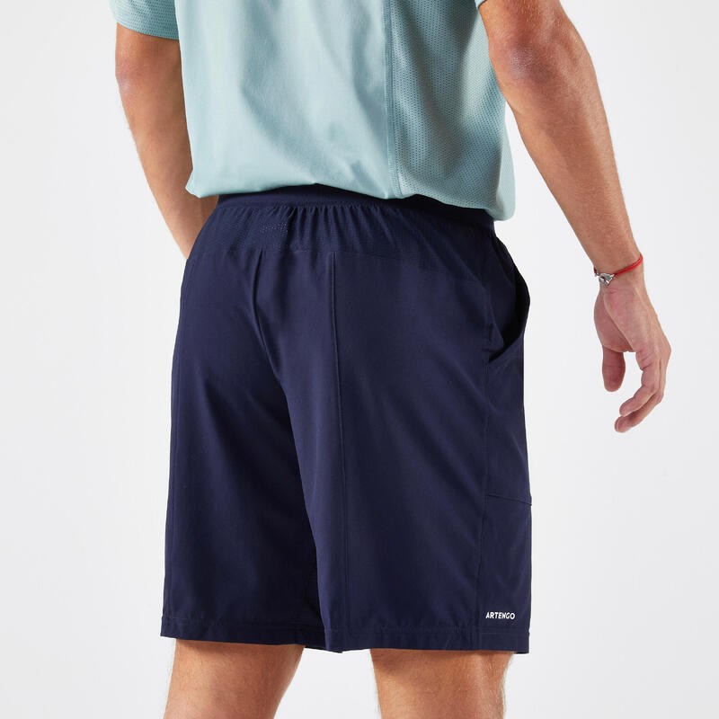 Ademende tennisshort voor heren Dry blauw