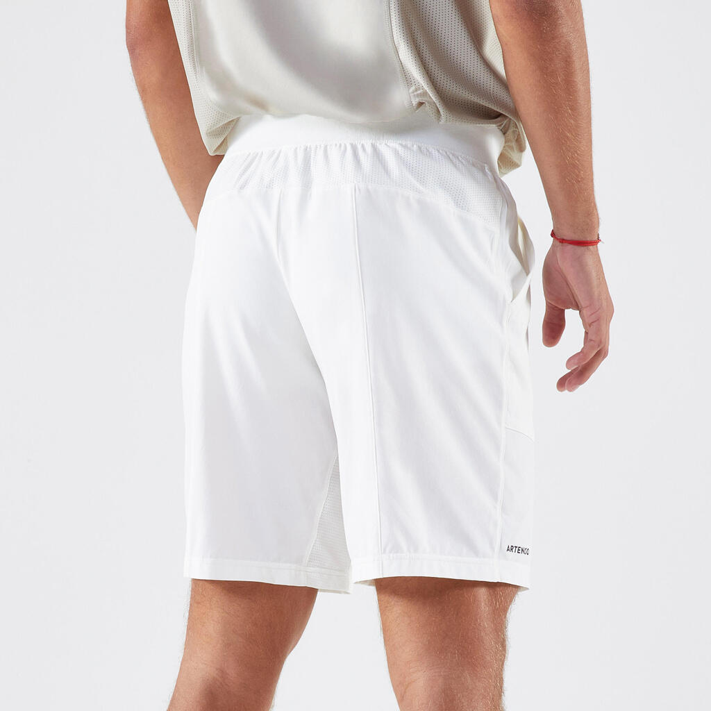 Short de tennis homme respirant - artengo dry vert de gris