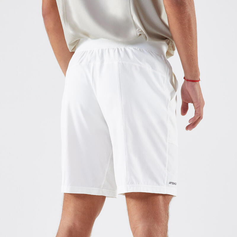 男款乾爽透氣網球短褲 - 白色