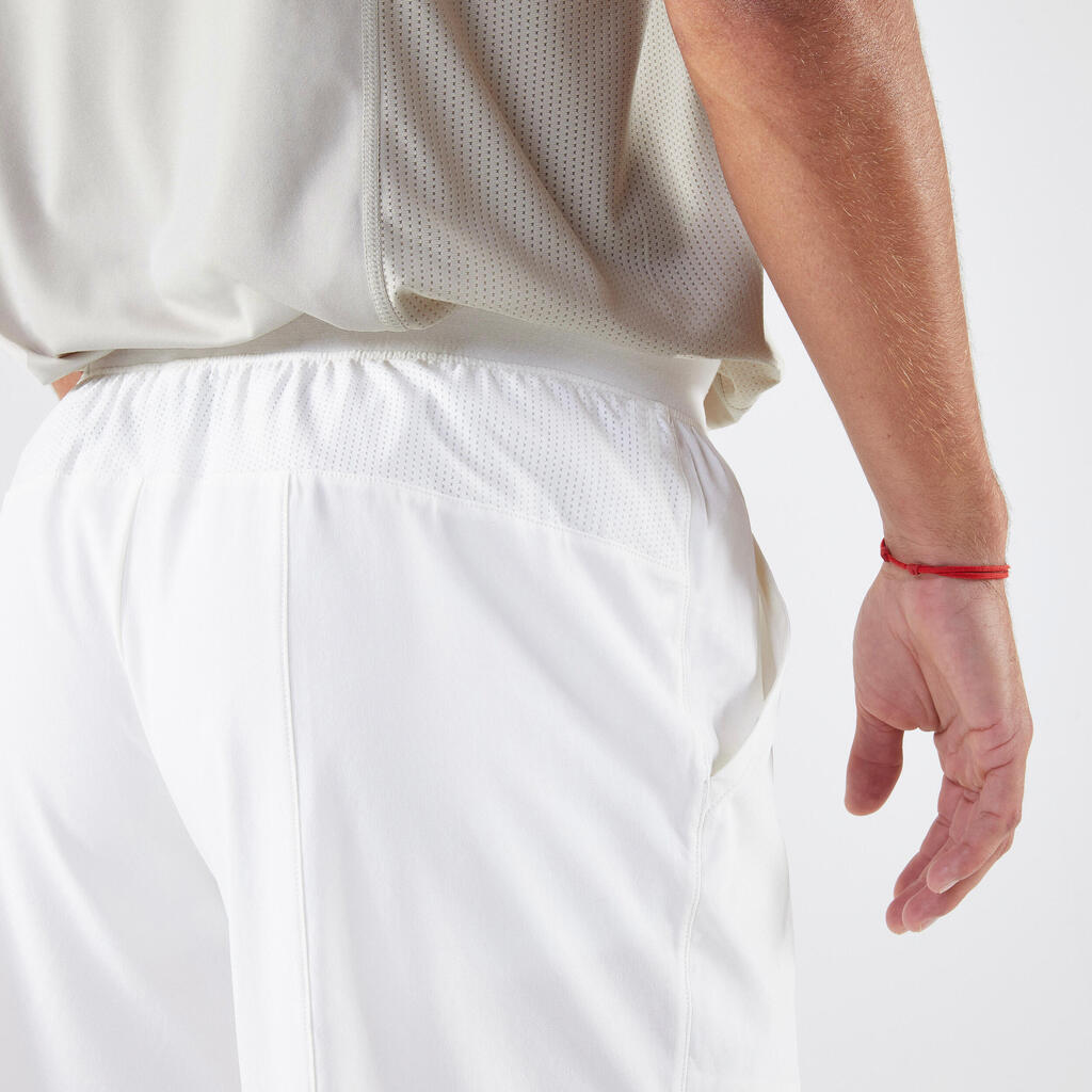 Short de tennis homme respirant - artengo dry vert de gris