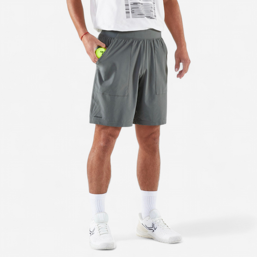 Short de tennis homme respirant - artengo dry kaki