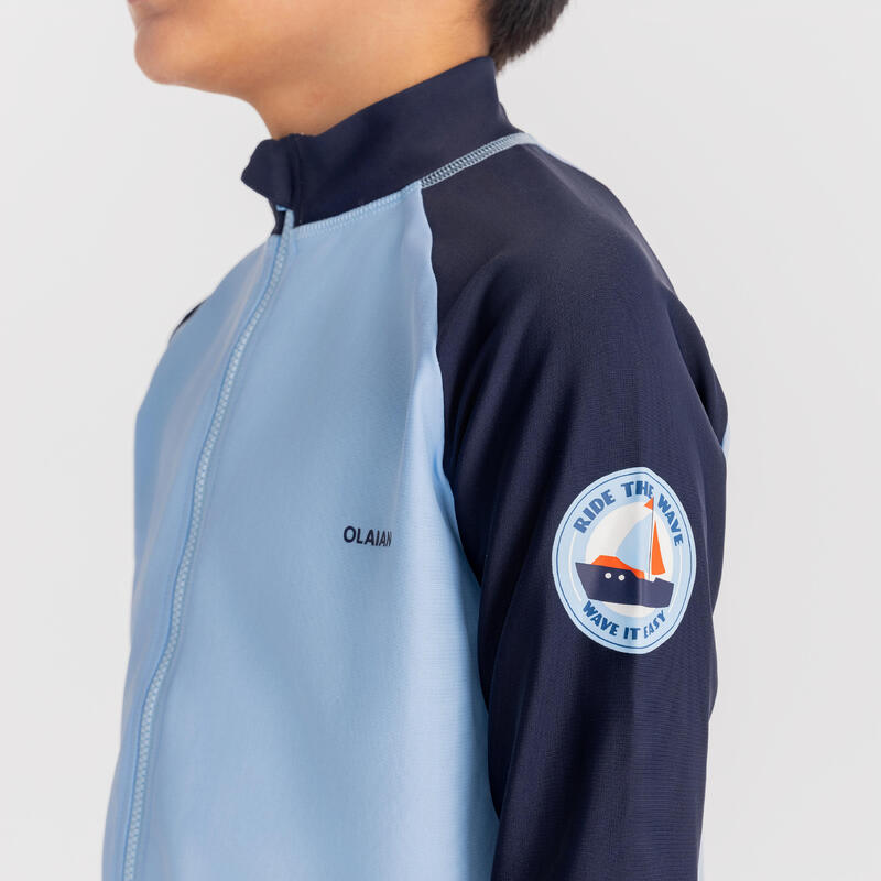 Boy Surfing TOP UV Full Zip 500 blue