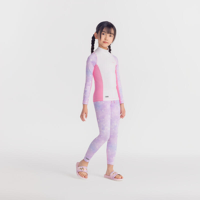 Girls' surfing UV-protection top 500L - star cloud