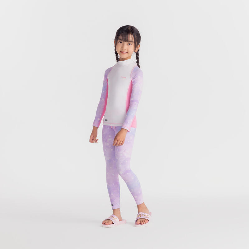 KIDS' SURFING LEGGINGS 500 STAR CLOUD