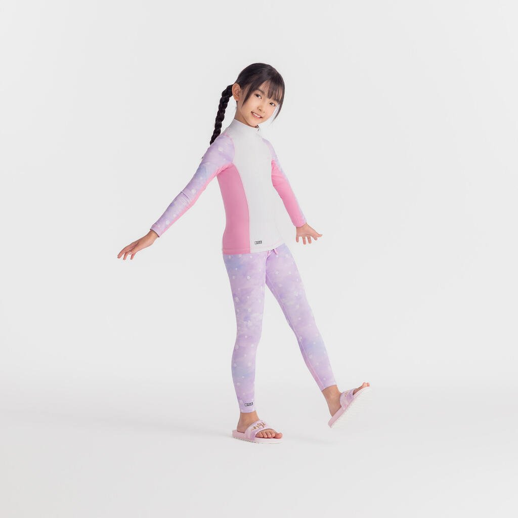 Surfing Girl T-shirt anti uv  manches longues 500 - MERMAID PURPLE