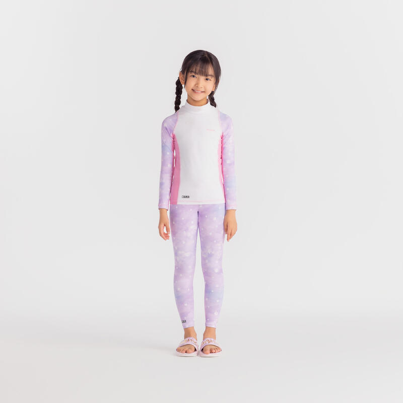 KIDS' SURFING LEGGINGS 500 STAR CLOUD