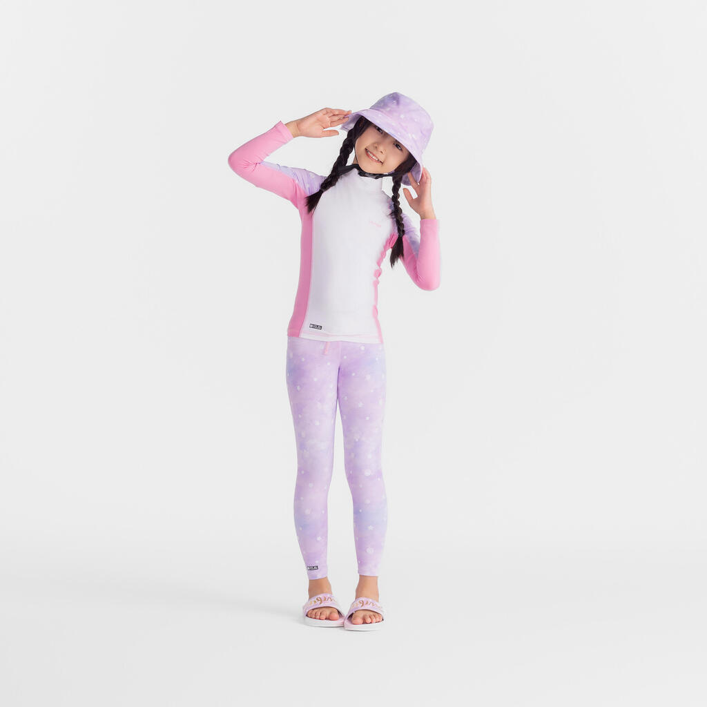 Surfing Girl T-shirt anti uv  manches longues 500 - MERMAID PURPLE