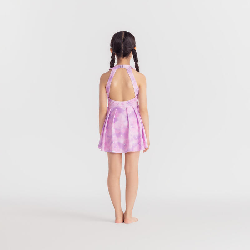 Çocuk Etekli Mayo - Pembe - MINI AMBER